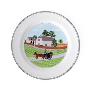 Prato de Jantar para Todas as Ocasiões com Tema Indo para o Mercado, Formato Redondo e Material de Porcelana Premium, Villeroy Boch