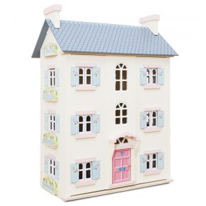 Casa de Bonecas de Madeira com 4 Andares 2 Quartos para Crianças a partir de 3 anos, Le Toy Van, Branco