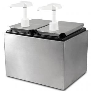Dispenser Duplo para Molhos e Coberturas 2.5 Litros Carlisle 38502 Aço inoxidável