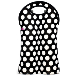 Bolsa Térmica Para Transporte de Vinhos BUILT até 2 Garrafas, Preta e Branco