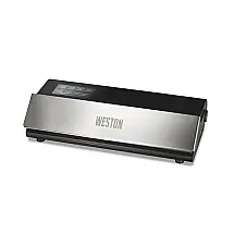 Seladora a Vácuo Automática Úmido, Seco com Painel de Controle Digital e Aço Inoxidável, 110v, WESTON 65 0501 W, Preto