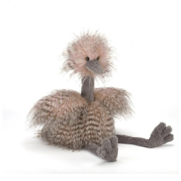 Mad Pet Odette Avestruz de Pelúcia para Crianças a partir de 1 ano, JELLYCAT 670983093087, Bege