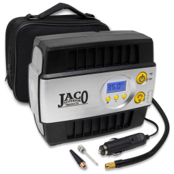 Mini Compressor de Ar Elétrico Automotivo, portátil, 12V, 100 PSI com luz LED e desligamento automático, JACO SUPERIOR PRODUCTS JSP 008