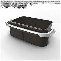 Foodi FlexBasket Air Fryer with 10.26 litros MegaZone Air Fry Basket without Side Indents
