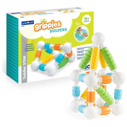 Conjunto de blocos magnéticos macios Guidecraft Grippies Builders com 30 peças para exploração sensorial e atividades STEM na primeira