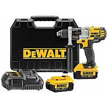 Furadeira 2 em 1 com 3 Velocidades 4.0Ah, 535W, DEWALT DCD980M2, Amarelo