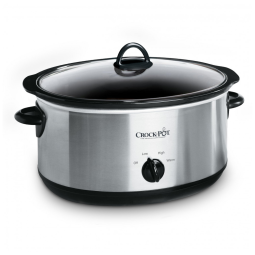 Panela 6,62 litros Oval Manual Slow Cooker, Aço Inoxidável SCV700SBR, Panela Versátil para Famílias Grandes ou Entretenimento 7 Litros