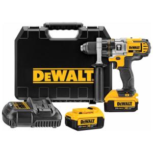 Kit Furadeira 20V Max com 2 Baterias, Carregador e Maleta de Transporte, DEWALT DCD985M2, Amarelo