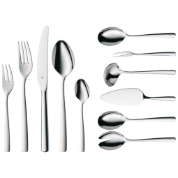 Conjunto de Talheres 66 Peças Para 12 Pessoas, Aço Inoxidável, WMF Boston