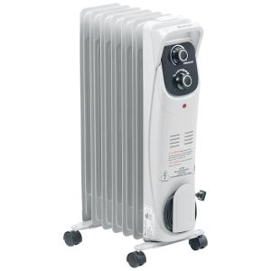 Aquecedor Elétrico a Óleo com Termostato Ajustável, Silencioso e 3 Níveis, 1500W, 110V, COMFORT ZONE CZ8008, Branco