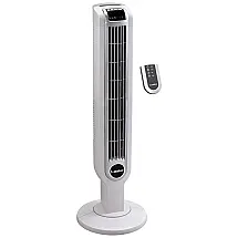 Ventilador de Torre 3 Velocidades, com Controle Remoto e Display LED, Silencioso, 110V 36W, LASKO 2510, Branco