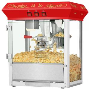 Superior Popcorn Company Pipoqueira Elétrica de Bancada 11kg em Aço Inoxidável, 110V 850W, Vermelha