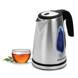 Chaleira Elétrica Elite Gourmet EKT1271 Ultimate 1,7 Litros em Aço Inox, Base 360º, LED Azul, Desligamento Automático