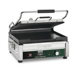 Grill Elétrico com Bandeja Coletora Removível, Temporizador e Plugue de 5 a 15 Fases , 110V 1800W, Waring WDG250T, Prata
