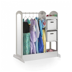 Centro de Fantasia e Armazenamento Guidecraft Cinza com Espelho e Prateleiras G98406