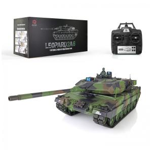 Tanque de Guerra TOUCAN RC HOBBY German Leopard 2A6 com Controle Remoto, Escala 116, Verde