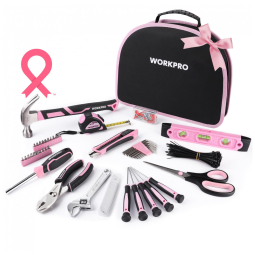 Kit Mala de Ferramentas Kit 103 Peças, WORKPRO W009012A, Rosa chiclete