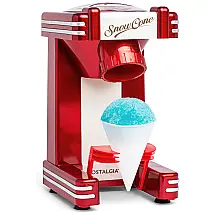 Retro Máquina de Raspadinha com Cones, Aço Inox, 110v, NOSTALGIA RSM702, Vermelho