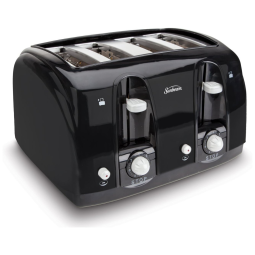 Torradeira, com 4 fatias, W, preta, 110v, SUNBEAM 003911 100 000, Preto