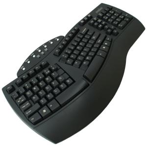 Microban FEL Teclado Ergonômico com Fio Recarregável Reduz a Tensão das Mãos com Descanso de Pulso, FELLOWES 9891503, Cinza