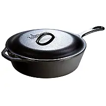 Apresentar Frigideira de Ferro Fundido Pré Temperada, LODGE L10CFKPLT, Preto