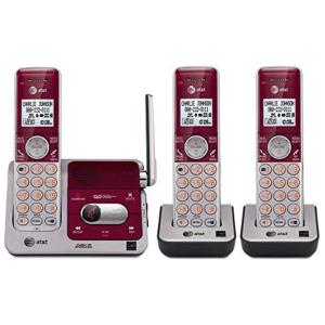 Tres Telefones Sem Fio Sistema de Atendimento Digital e expansível para 12 aparelhos, ATT CL82321, Rosa escuro
