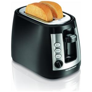 Torradeira Elétrica Slot com 2 fatias Botão de Desligamento Automático e Cancelar, preto, 110v, HAMILTON BEACH 22810, Preto