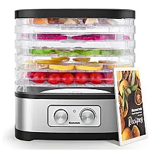 Desidratador de Alimentos Seeutek Prata 5 Bandejas Livre de BPA com Controle de Temperatura 110V