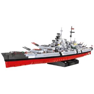 Kit de Construção Navio Bismarck da Segunda Guerra Mundial com 2933 Peças, COBI, Cinza