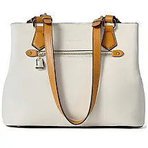 HOSTANTEN Bolsa de Couro Feminina, Marrom Claro