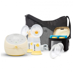 Bomba Tira Leite Elétrica Recarregável com Protetores de Mama Flexíveis, Controle Digital ou Por Aplicativo, 2 Unidades, 110V Medela