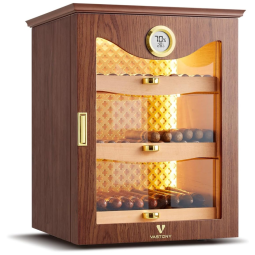 Umidor de Charutos com LED, Cedro Peruano, Higrômetro de Precisão, Presente Elegante para Amantes de Charutos,Vastony.