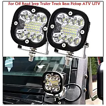 Farol de Milha LED 3000 Lúmens 10 30V 40W Feixe Combinado 7,60cm Aço Inoxidável, MFC for Off Road,Truck,SUV,ATV,UTV,Jeep etc., Preto
