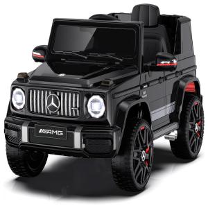 Carro Elétrico Policial 12V Recarregável para Crianças 1 Assento até 34 kg, Idade Recomendada 3, ANPABO, Branco