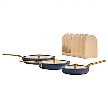 Jogo de Panelas Our Place Essentials 8 Peças Cerâmica Antiaderente Azul Salt Livre de PFAS