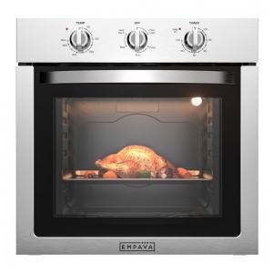 Forno elétrico de embutir 61cm Empava inox escovado 4 modos de cozimento 70L 2950W 220V