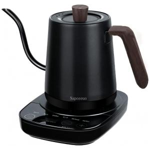 Chaleira Elétrica 800mL com Controle de Temperatura, 1000W, 110v, NAPOSEUO Electric Gooseneck Kettle, Preto