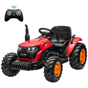 Trator Elétrico Infantil com Pneus EVA grandes e Motor Potente de 24V, ANPABO, Vermelho