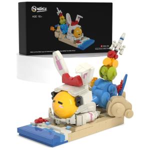 Kit de Construção Astronauta em Férias com 601 Peças, Nifeliz, Colorido