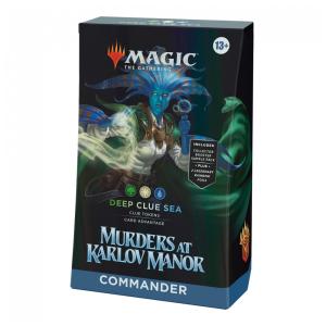 Magic The Gathering Assassinatos no Solar Karlov Commander Deck - Mar Profundo das Pistas com 100 Cartas e Acessórios
