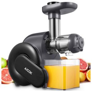 Aicok Centrífuga de Frutas e Vegetais com Livro de Receitas, 150W, 110V, Cinza