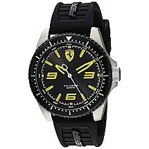 Relógio de Pulso Quartzo Aço Inoxidável Pulseira de Silicone Resistente a, FERRARI, Preto