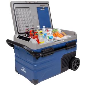 Geladeira Elétrica 45L 3 em 1 com Freezer Duplo, 12V, JOE OUTBACK, Azul