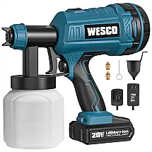 Pistola de Pintura Pulverizadora 800mL com 3 Modos de Pulverização, WESCO, Azul
