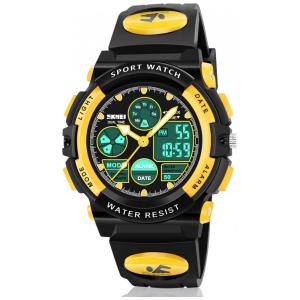 Relógio Multifuncional, à Prova dÁgua para Crianças de 6 até 15 Anos, ATIMO, Amarelo