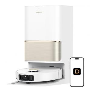 Robô Aspirador e Esfregão Dreame L50 Ultra Branco com Autoesvaziamento, Sucção 19.500Pa e HyperStream DuoBrush 110V
