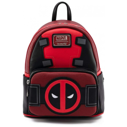 Mochila Escolar Infantil 25cm Loungefly Deadpool para Crianças, Vermelha