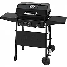 Expert Grill Churrasqueira a Gás 27.000 BTU com 3 Queimadores e Mesas Laterais em Aço Inoxidável, Preto