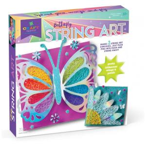 Kit Faça Você Mesmo DIY 2 Projetos Borboleta e Flor, Idade Recomendada 10 ou mais, CRAFT TASTIC CT2163, Rosa