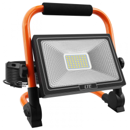Luz de Trabalho Portátil 5500 Lúmens 500W a Prova d IP66, 110v, LTE LIGHTING EVEN 50W, Laranja